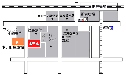 プチホテル高知マップ02